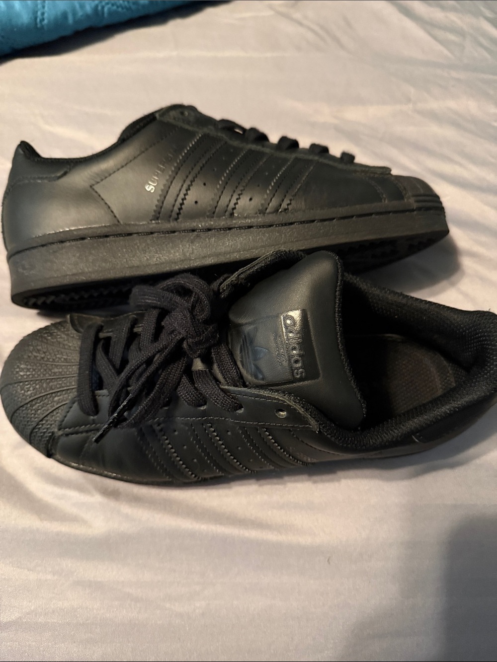 adidas Black Low-Top Shell Toe Sneakers